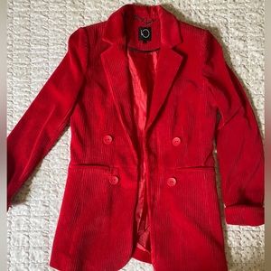 Red corduroy blazer